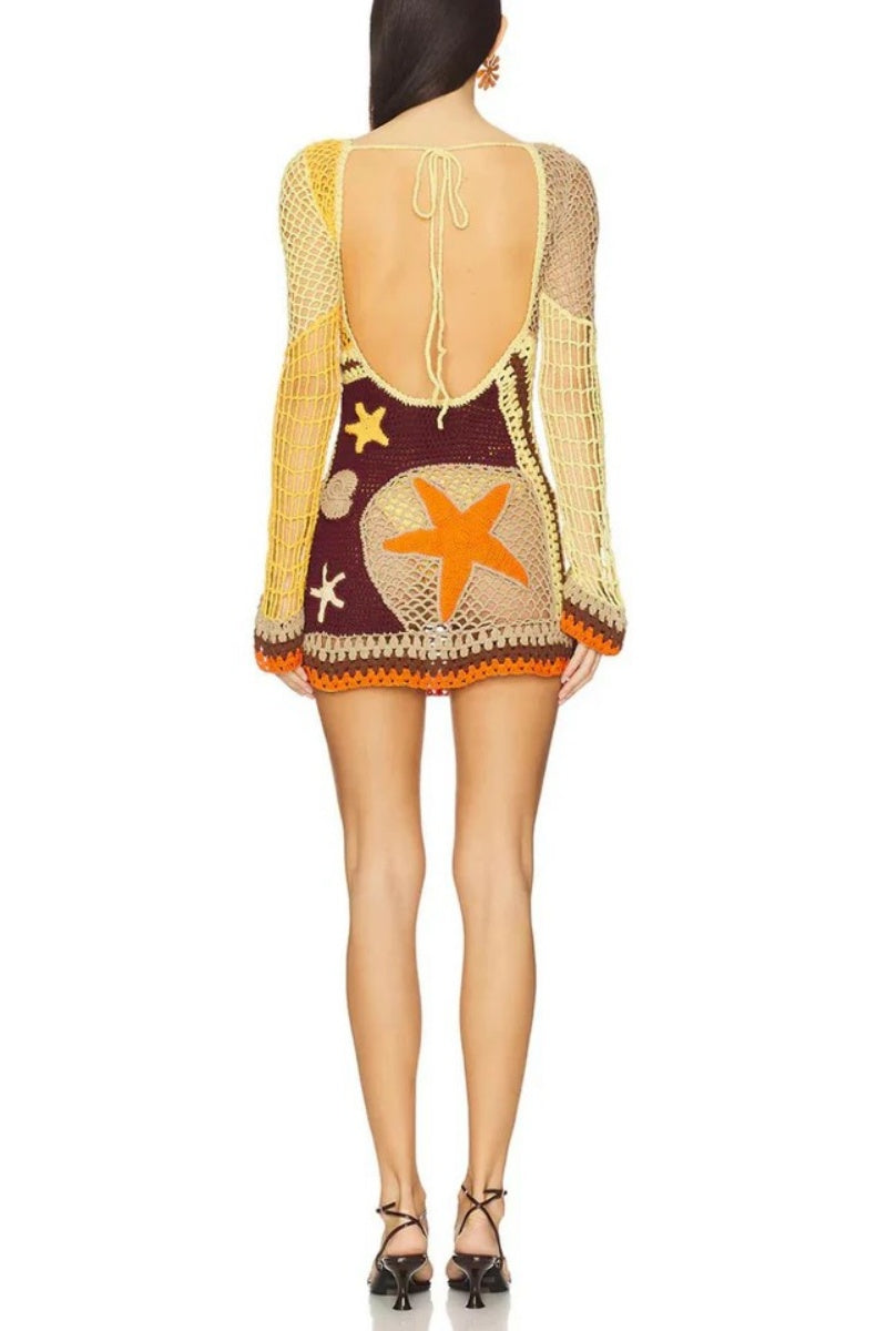 Korallenriff-inspiriertes Häkelkleid