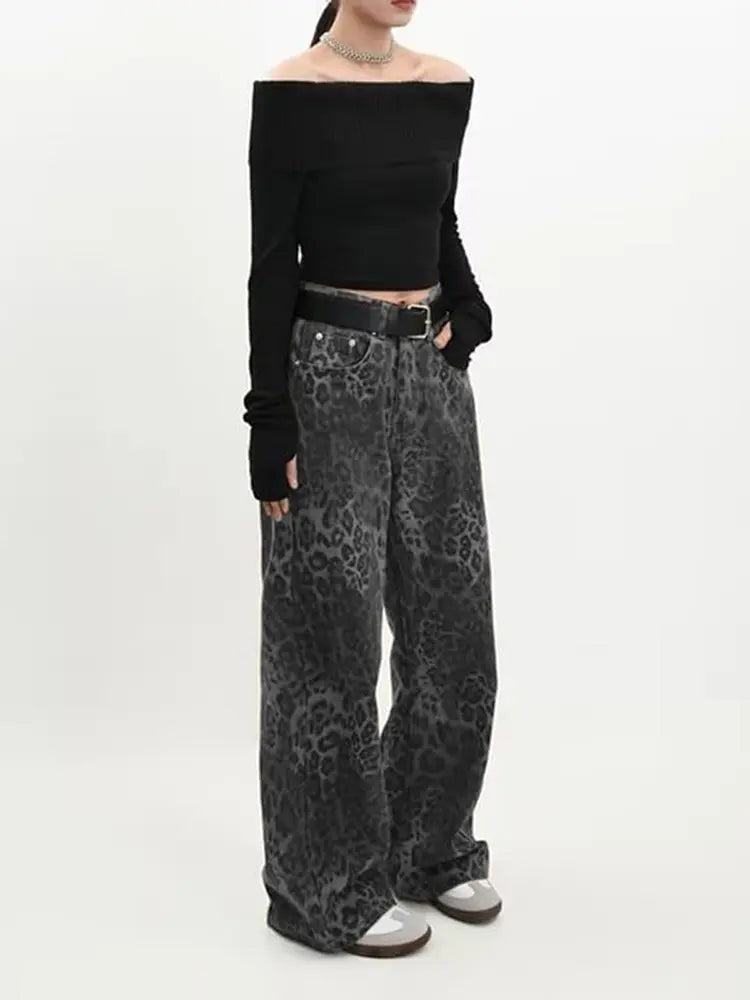 Vintage Leo-Muster Jeans