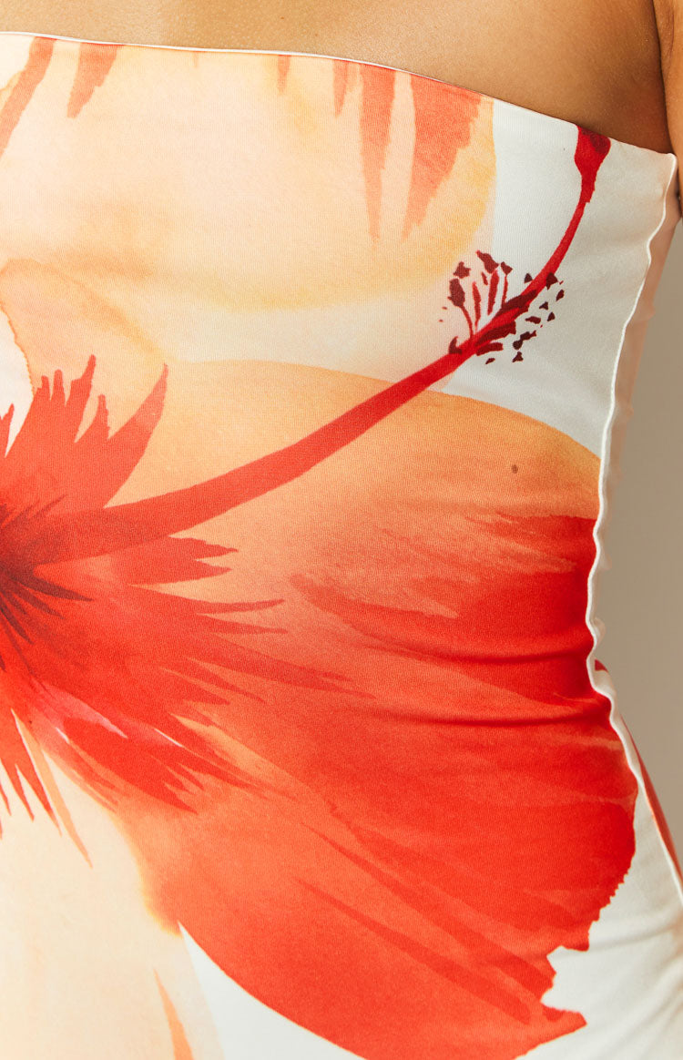 Arizona Weiß Floral Print Maxikleid