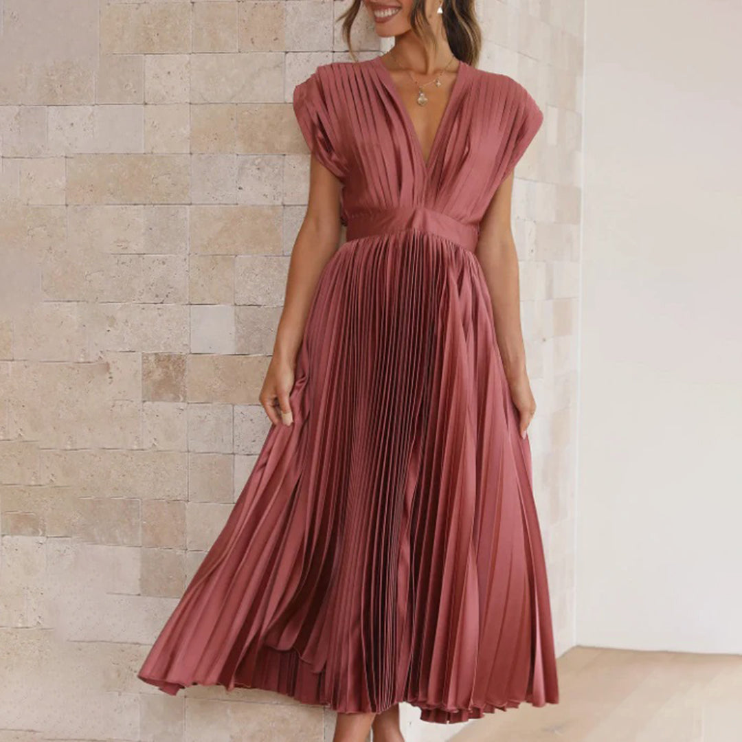Eleganter Morgenmantel mit Plisseedetails