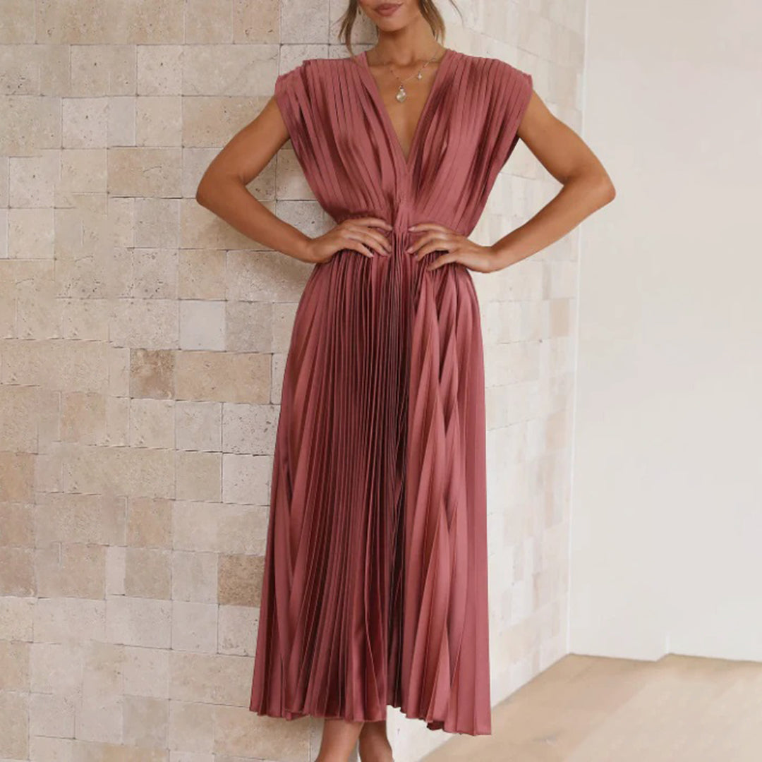 Eleganter Morgenmantel mit Plisseedetails