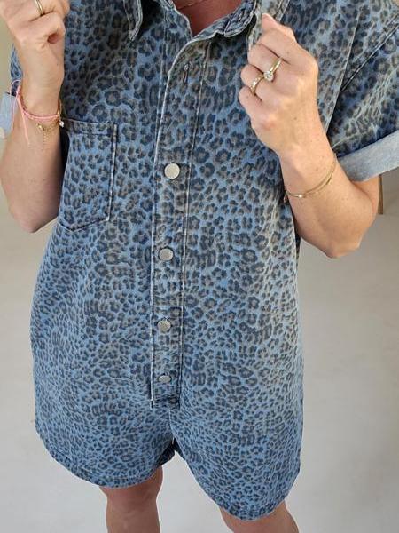 Jini Jeans Spielanzug Blau Leo