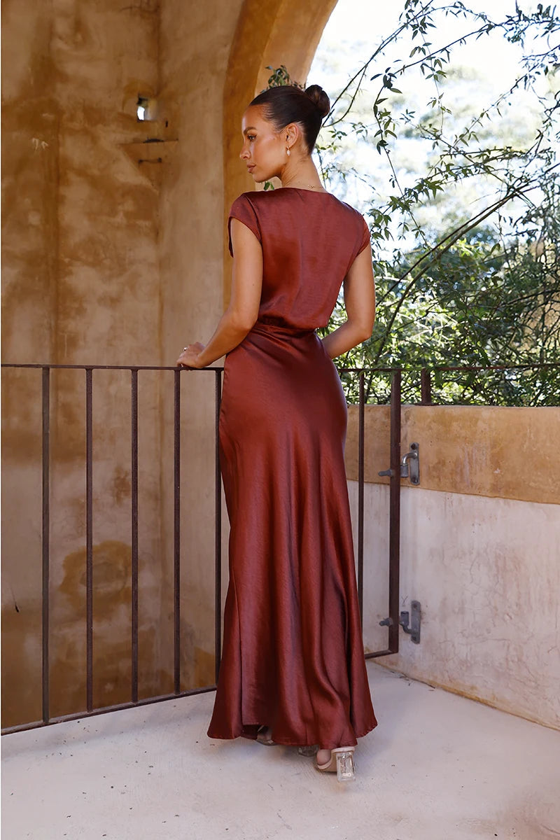 Selma Maxikleid - Rost