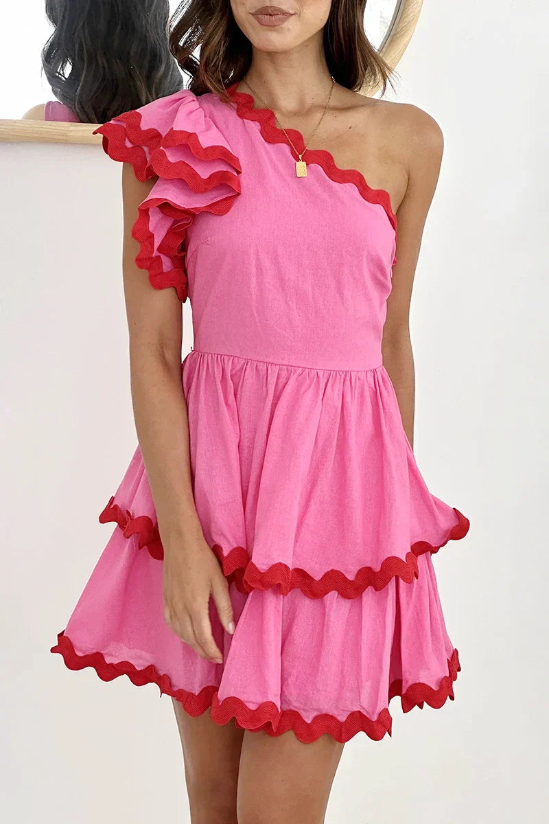 Daisuke Mini Kleid - Pink / Rot