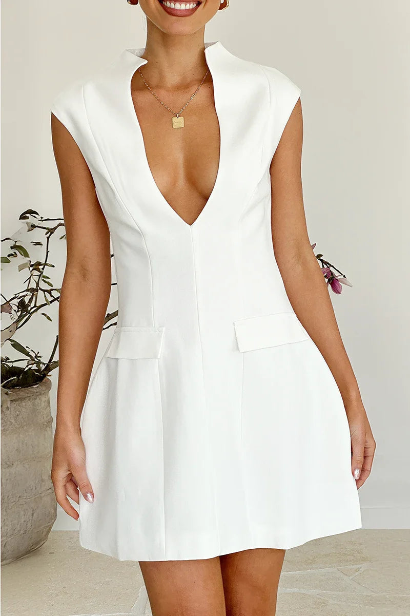 Tahiya Mini Kleid - Weiß