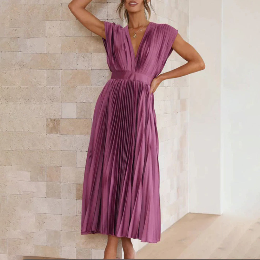 Eleganter Morgenmantel mit Plisseedetails