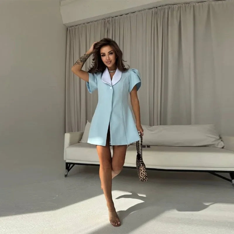 Elegantes Jean Yves Midi Kleid mit 2 Tönen