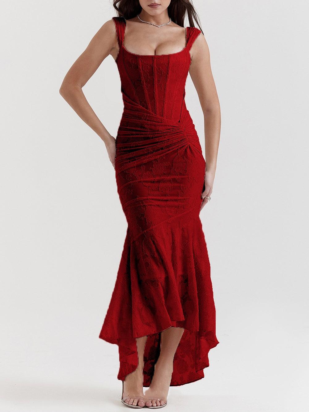Rotes Blumen Maxikleid – Eleganz für besondere Anlässe