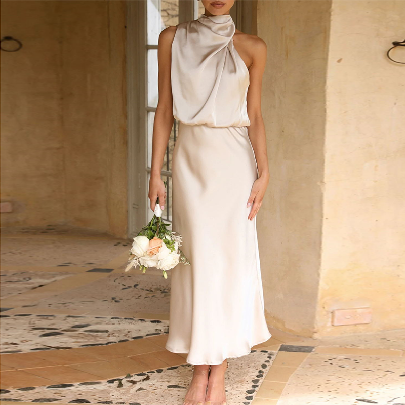 Ein-Schulter-Kleid Elegantes Maxikleid