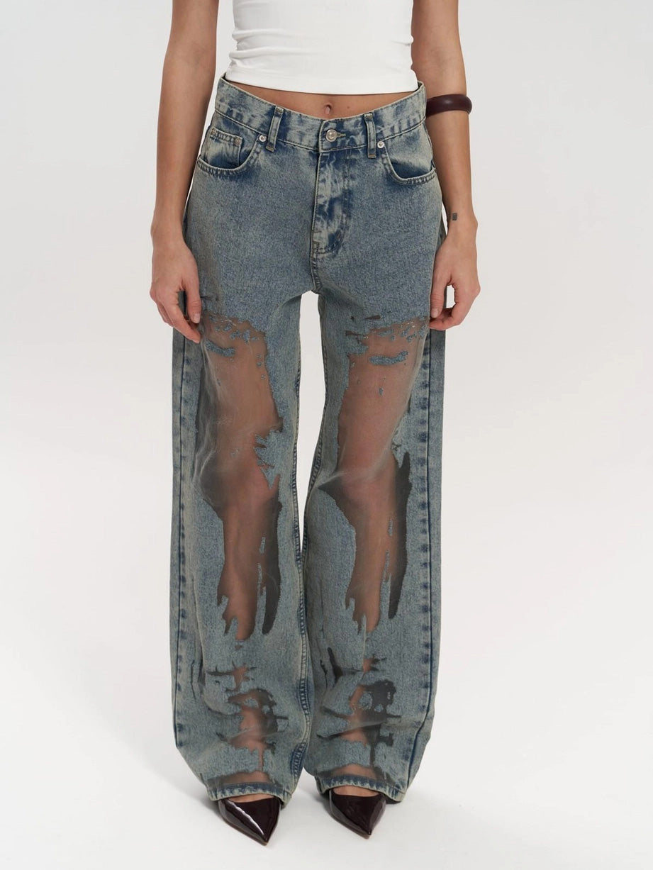 Trixie Blaue Transparente Jeans
