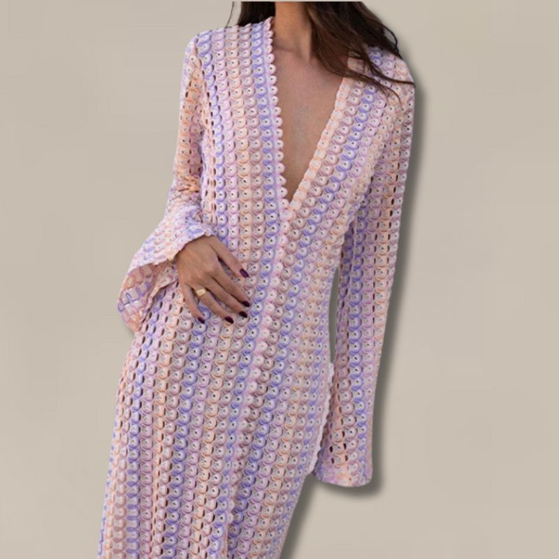 Luna – Flare Sleeve Maxi Dress