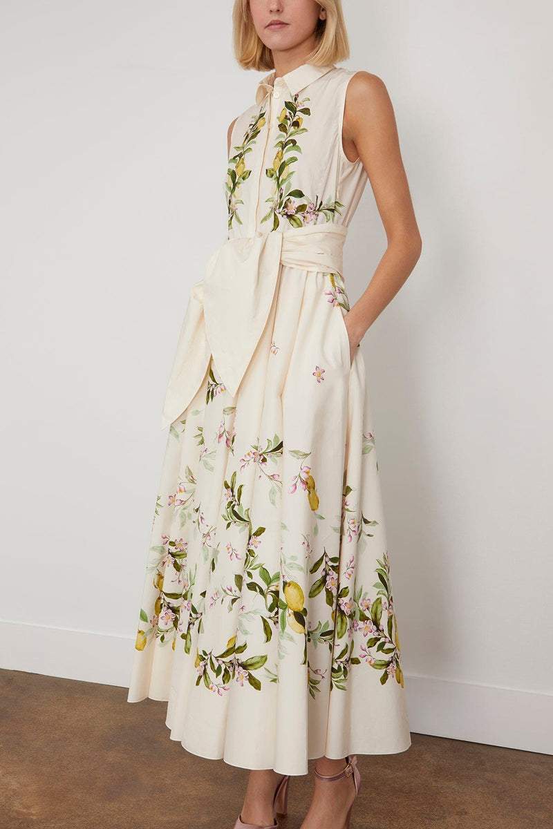 Amity Bedrucktes Geknotetes Midikleid