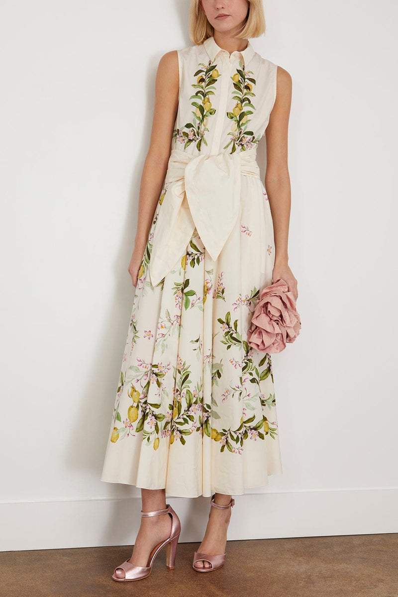 Amity Bedrucktes Geknotetes Midikleid