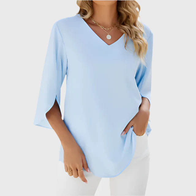 Dora | Bluse mit V-Ausschnitt