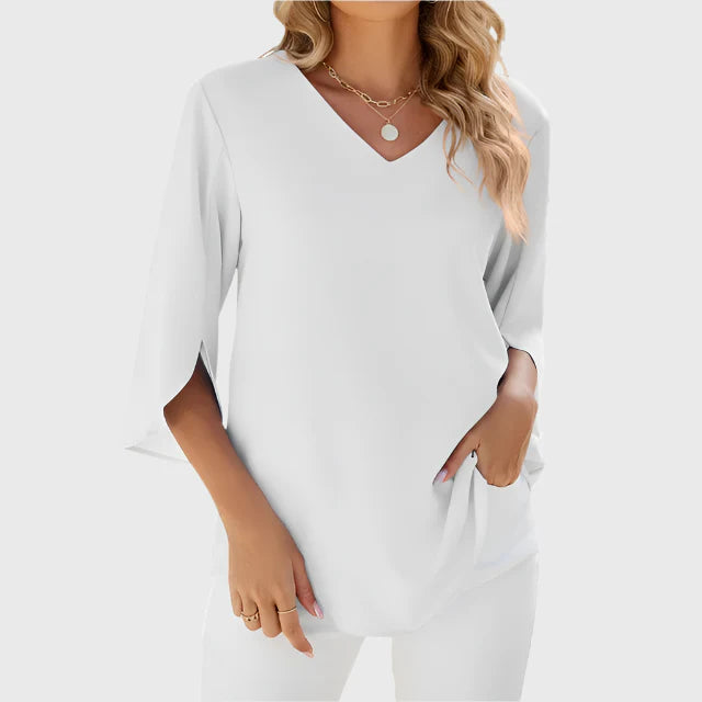Dora | Bluse mit V-Ausschnitt