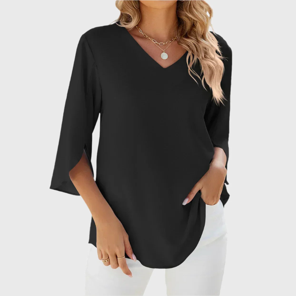 Dora | Bluse mit V-Ausschnitt