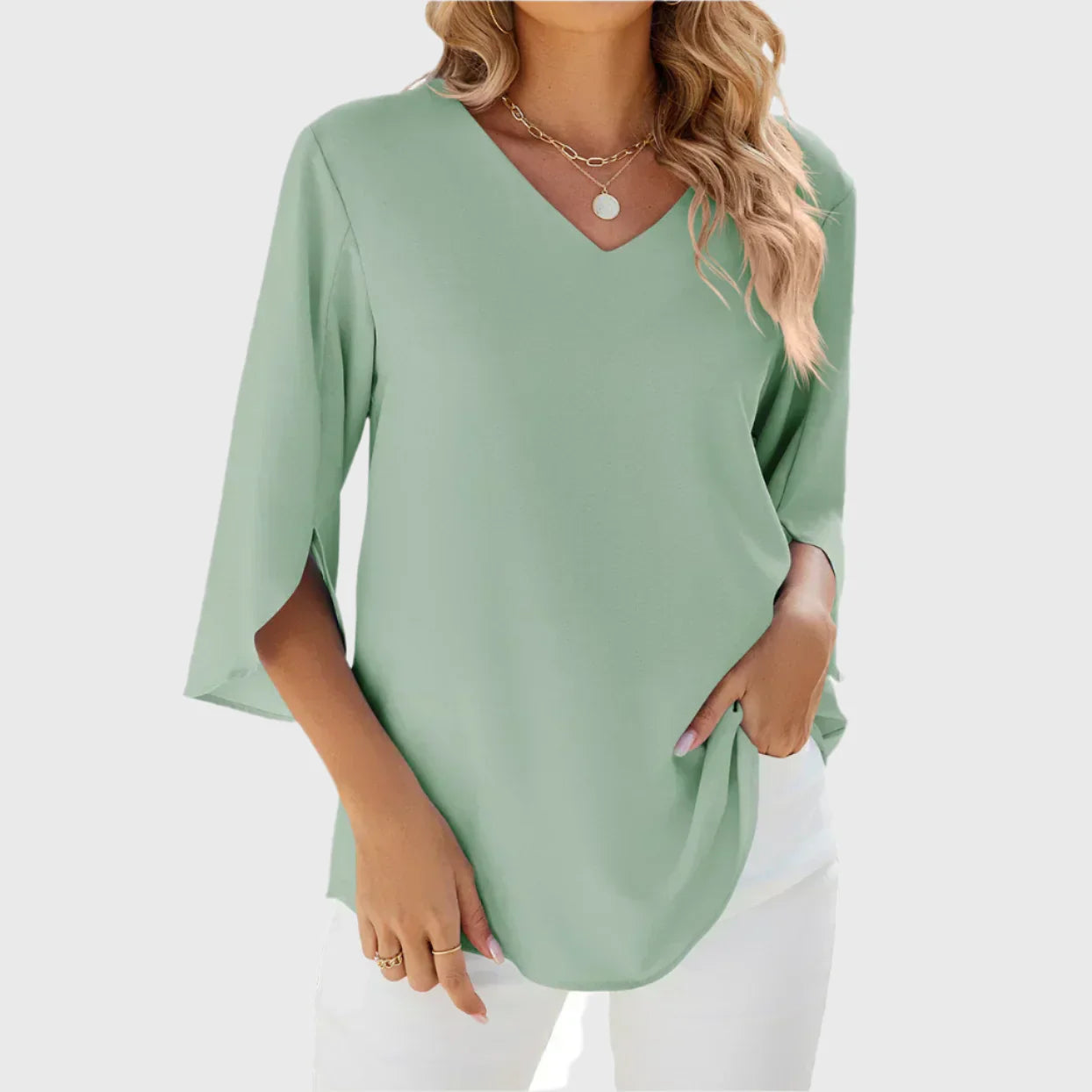 Dora | Bluse mit V-Ausschnitt
