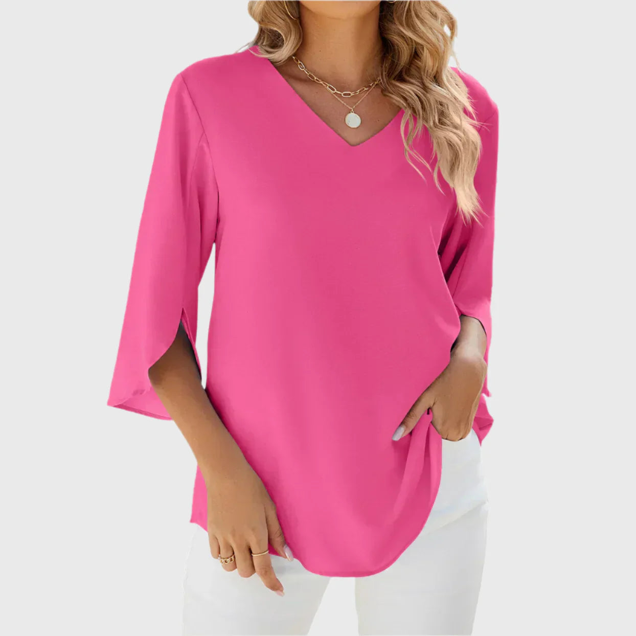 Dora | Bluse mit V-Ausschnitt