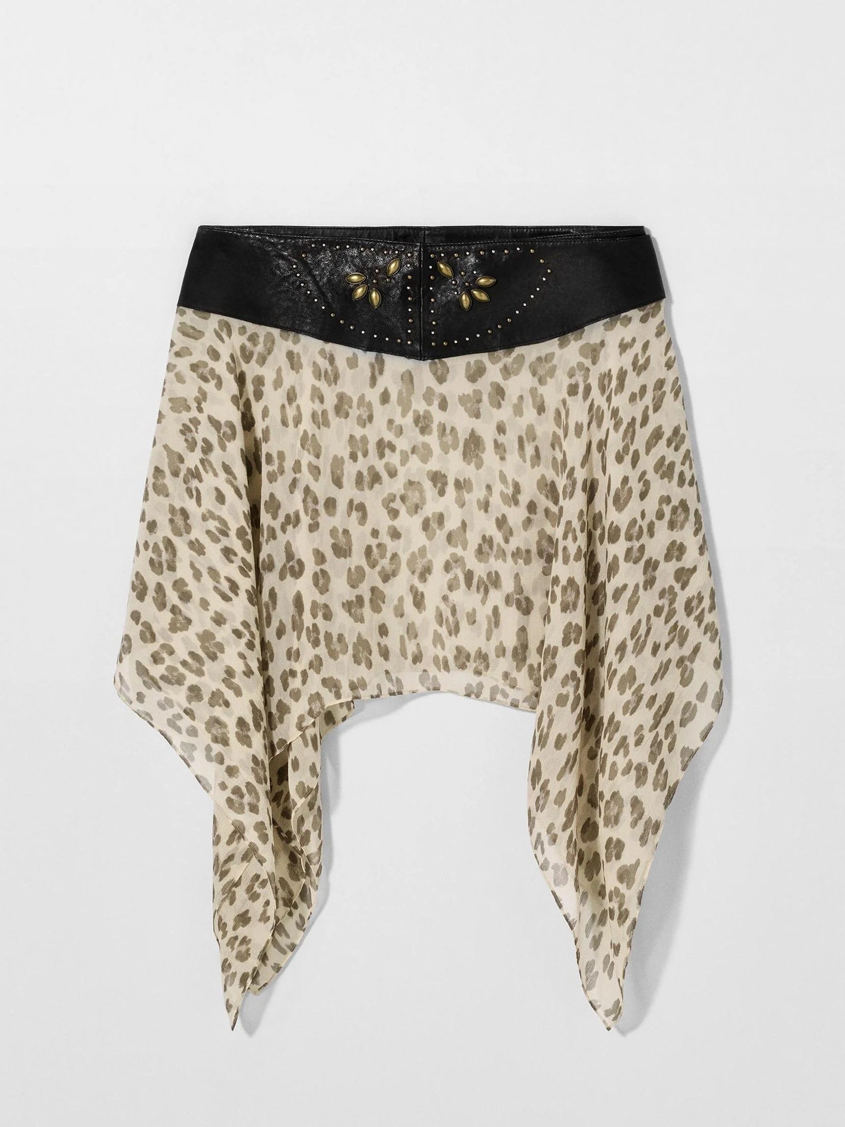 Leopardenprint Unregelmäßiger Minirock