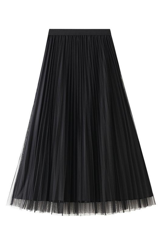 Reversibler zweifacher Faltenrock Midi