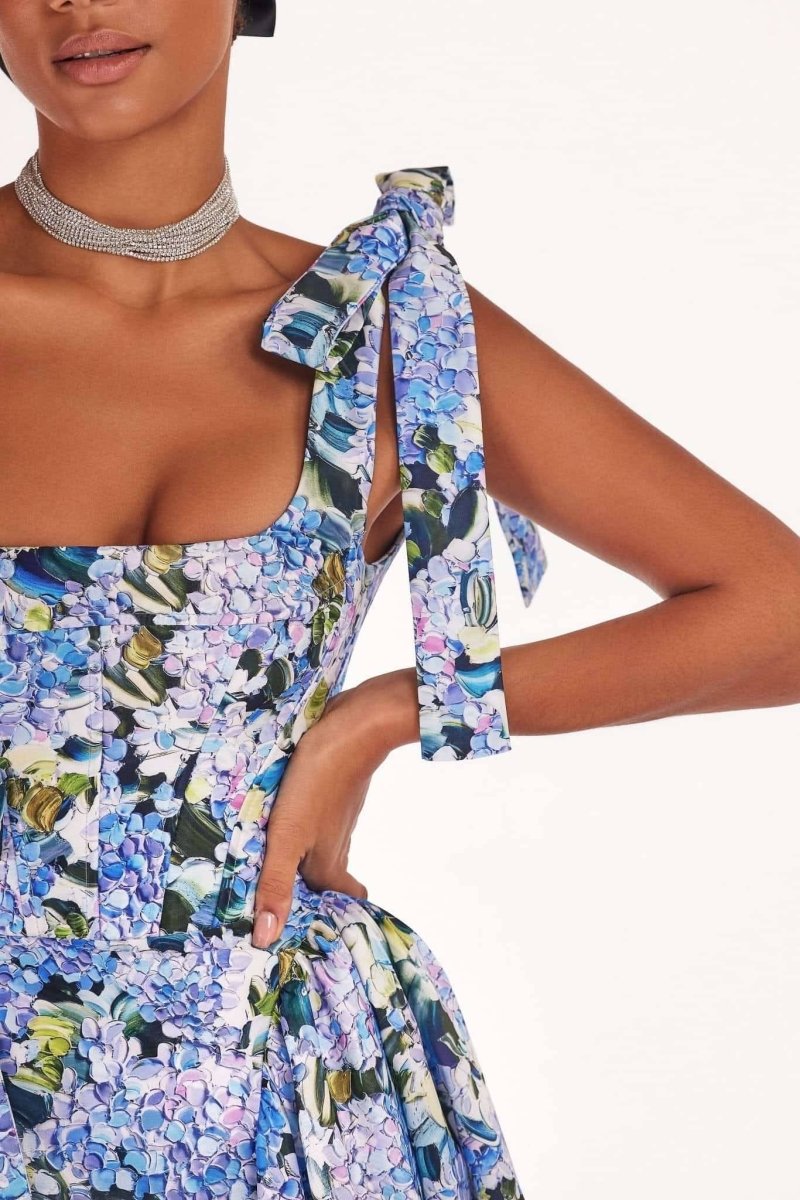 Kacey Hydrangea Print Maxikleid mit Trägern