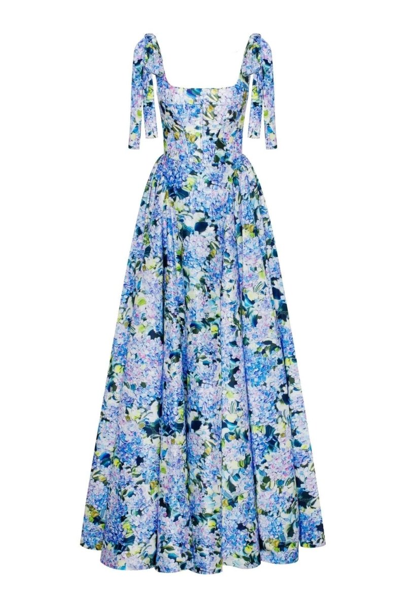 Kacey Hydrangea Print Maxikleid mit Trägern