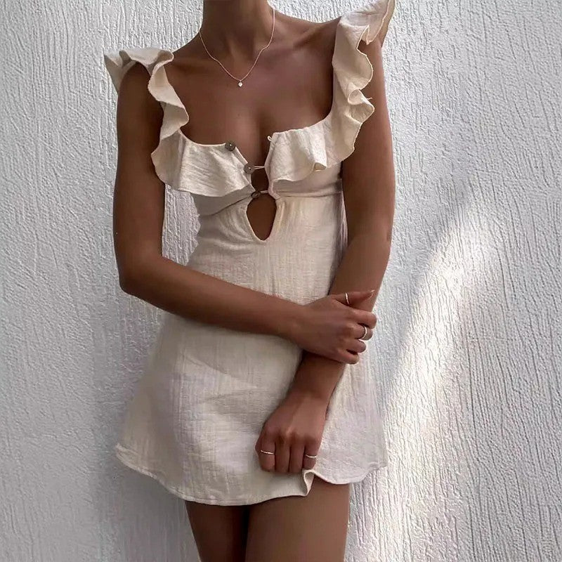 Melanie – Ruffle Sleeve Mini Dress