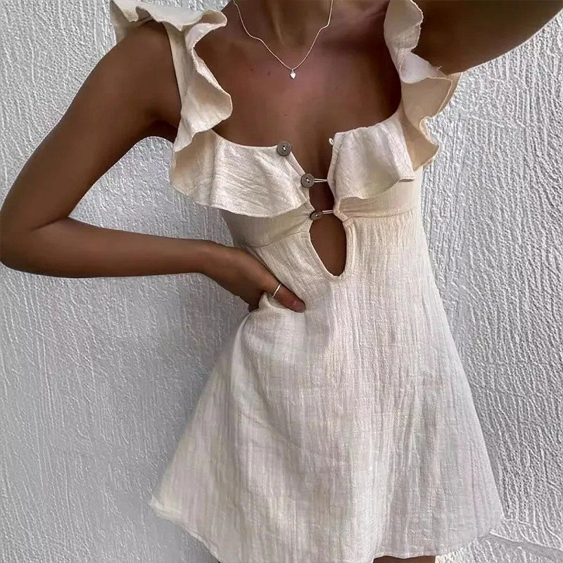 Melanie – Ruffle Sleeve Mini Dress
