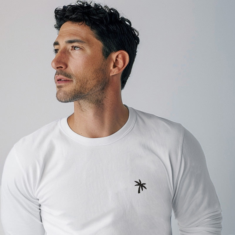 Jonas – Herren T-Shirt | 100% Baumwolle &amp; Palmen-Print