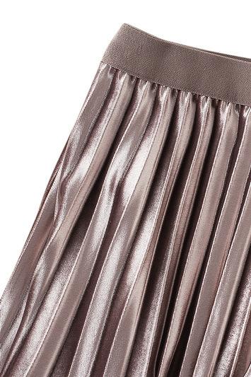 Reversibler zweifacher Faltenrock Midi