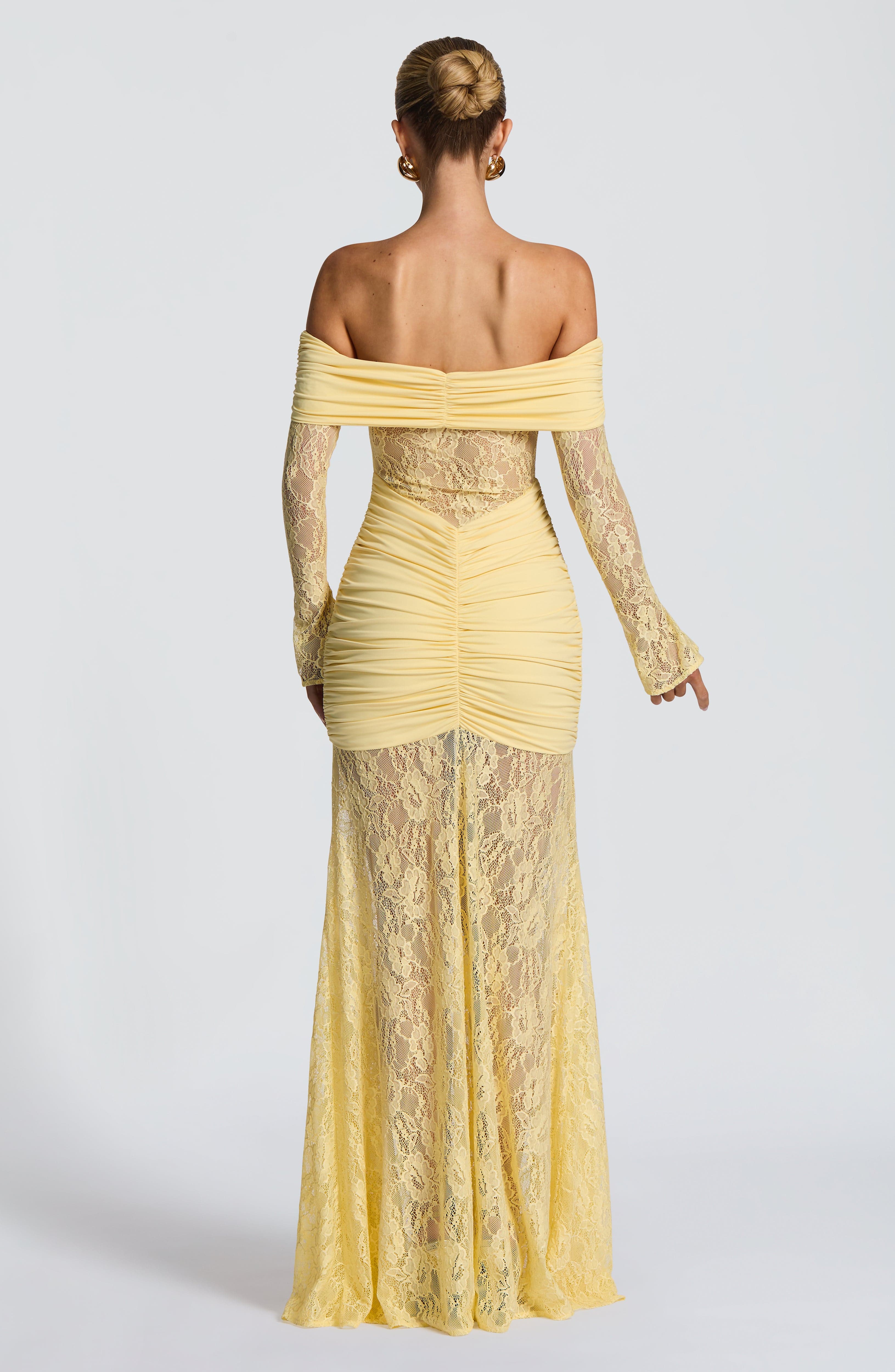 Sauline Maxi Kleid - Zitrone